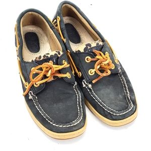 Sperry Top-Sider Womens Boat Shoe Firefish Core Leopard Print 9174715 Size 7 M